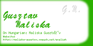 gusztav maliska business card